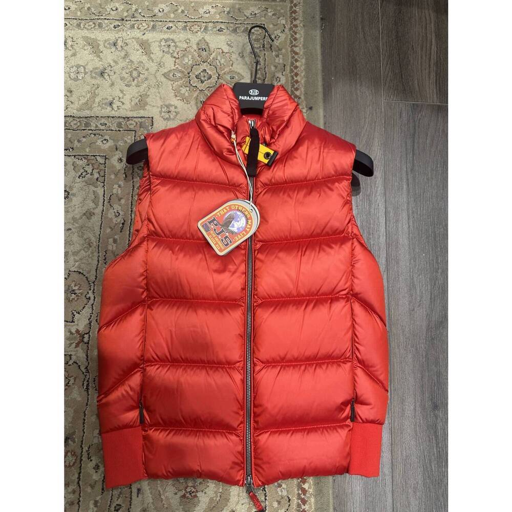 NEW PARAJUMPERS women's ali down vest in pasta al pomodoro